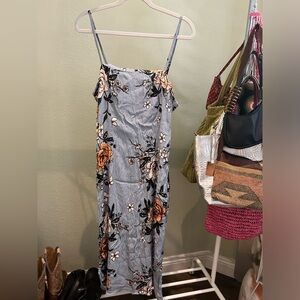 MinkPink Blue Floral Dress Size L